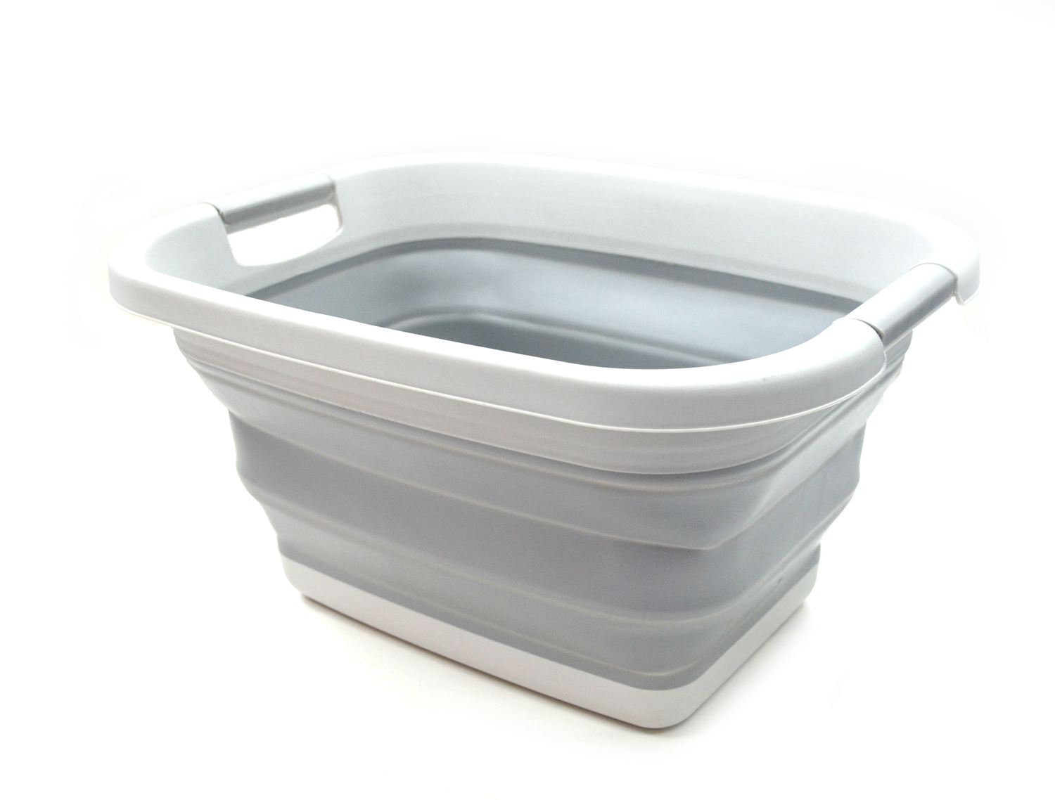Space Saving Washing-up Bowl Foldable Hamper // Car Trunk Tub Portable Laundry Basket // Storage Container SAMMART Collapsible Super Big Round Bucket Black
