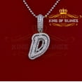 thumbnail image 4 of King of Bling's White 925 Silver 6.23ct CZ 3D letter Cursive Initial 'D' Pendant Necklace "1.00", 4 of 12