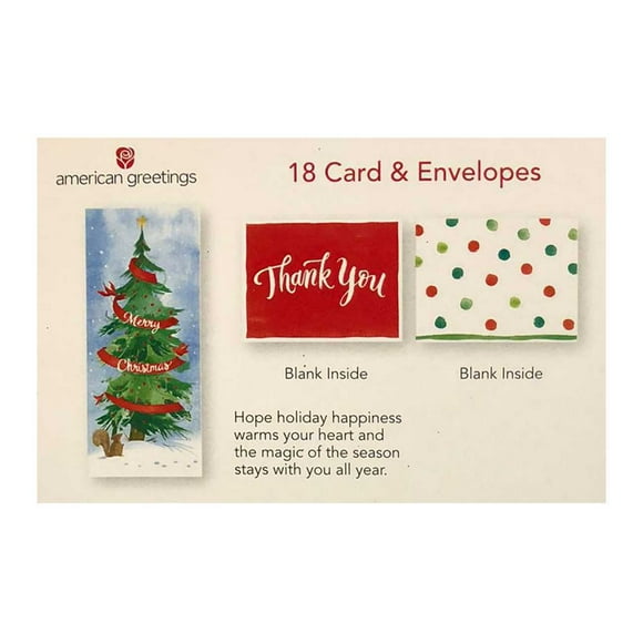 American Greetings 18 Cartes de Vacances Joyeux Noël