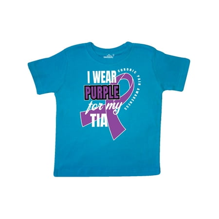 

Inktastic Chronic Pain I Wear Purple For My Tia Gift Toddler Boy or Toddler Girl T-Shirt