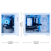 Mloong Gaming PC, AMD Ryzen 5 5500, NVIDIA GeForce RTX 3050 6GB, 16GB RAM, 1TB SSD, 650W PSU, Win11, WIFI, Desktop, White