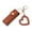 Brown, variant on Portable Lip Gloss Keychain Holder Mini PU Leather Lipstick Travel Storage Heart Pendant Cosmetic Organizer