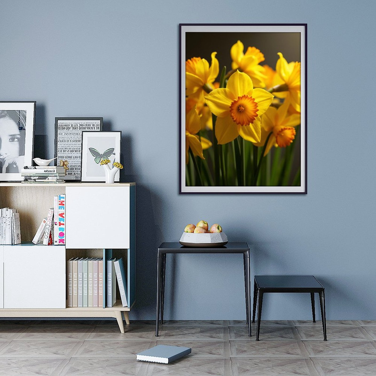 Diamond Art Kit for Adults, Yellow Daffodil Bloom Closeup Diamond Painting for Adults Beginners, DIY Diamond Art Painting Kits, 5D Diamond Painting Crafts for Home Decor 12x16 Frameless