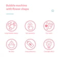 thumbnail image 3 of Bubble Machine with Sound Lamp Vertical Bubble Maker for Summer Birthday Outdoor Wedding Christmas Party Interactive Rechargeable Rose Flower Shaped Automatic Bubble Machine, 3 of 9