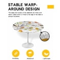 thumbnail image 2 of nqOlkjepod Colorful Birds Round Tablecloth, Fitted Table Cover with Elastic for 45"-54" Round Tables, Branch Animal Spring Branch Leaf Summer Table Cloth Outdoor Dinning Party Waterproof Tablecloths, 2 of 6