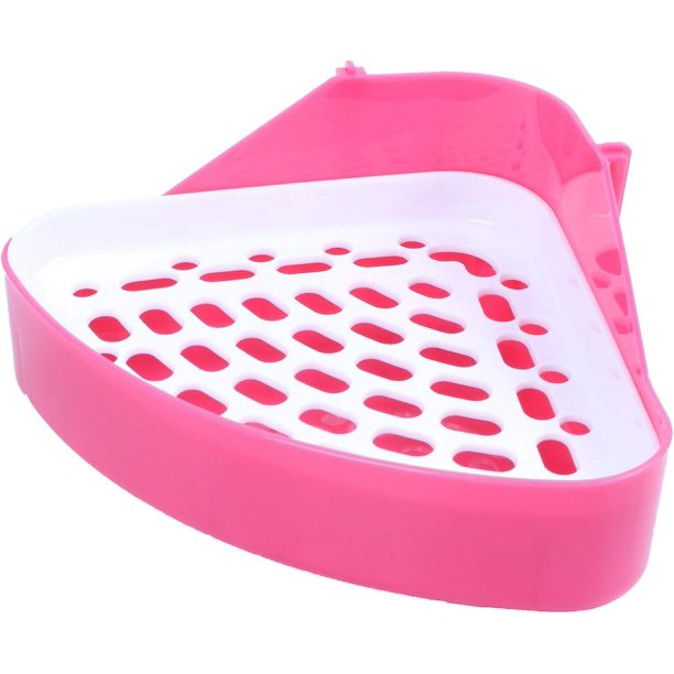 Orinal pequeño triangular para mascotas, caja de cama para animales pequeños, conejo, conejillo de indias, Chinchilla, 1 paquete