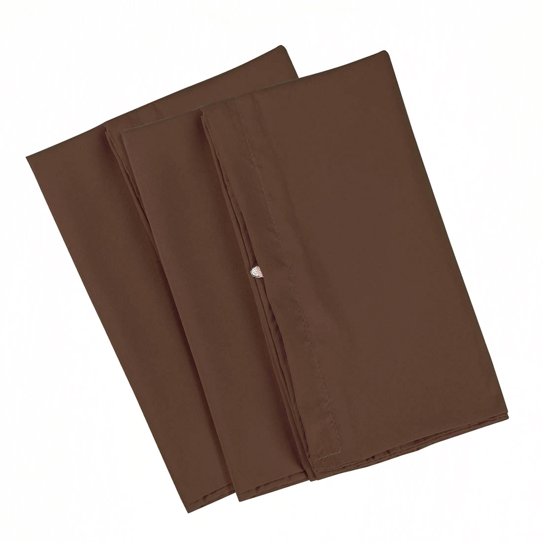 Unique Bargains 2-Piece 1800D Microfiber Solid Pillowcases Brown Travel