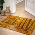 thumbnail image 2 of Fall Bathroom Rugs, Autumn Forest Non-Slip Bath Rugs Harvest Falling Maple Leaves Fall Bathroom Rugs Set for Bathroom, Autumn Bathroom Rug Mat 19X31inch, Extra Soft and Absorbent Bath Rugs, 2 of 3