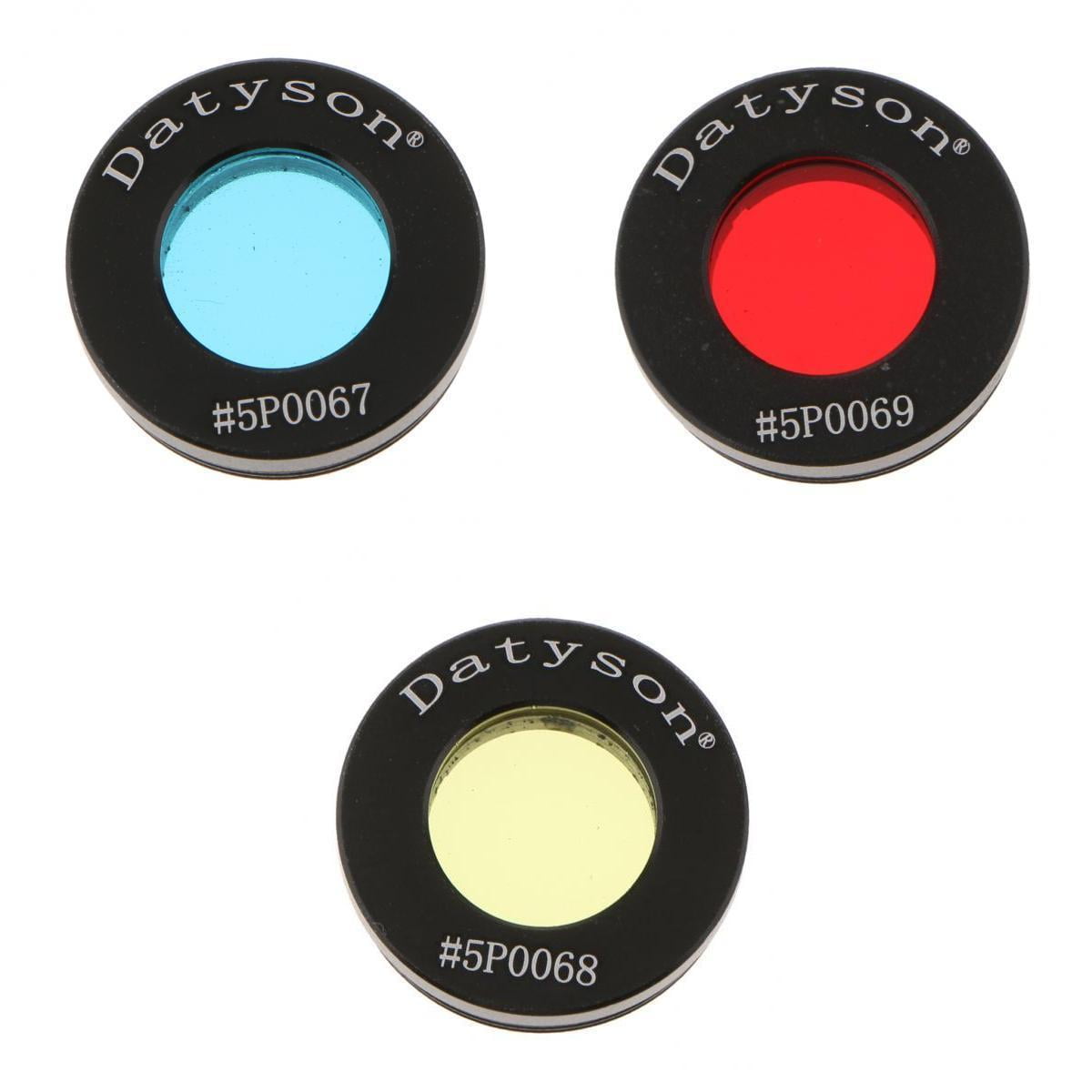 3 Color Filter Blue Red Yellow D DOLITY 0.965 Inch Telescope Filters Set Moon Planet Deep Sky for Eyepiece Accessory Kit 