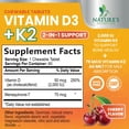 thumbnail image 3 of Vitamin D 2000 IU 50mcg Per Tablet - Vitamins D3 & K2 (MK7) Complex Supplement for Bone, Teeth, Muscle, Calcium Absorption, Supports Immune & Heart Health, Chewable Formula USA Bottled - 60 Tablets, 3 of 10