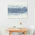 thumbnail image 3 of COMIO  Framed Canvas Print Wall Art Blue White Grunge Geometric Pattern Abstract Shapes Cozy Neutral Decorative Contemporary Minimal for Living Room, Bedroom, Office - Natural, 3 of 5