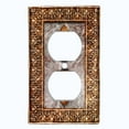 thumbnail image 3 of Metal Light Switch Plate Outlet Cover (Image of Rusted Fleur De Lis FDL009), 3 of 14