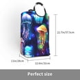thumbnail image 3 of Bingfone Transparent Jellyfishes Laundry Hamper,Large Canvas Fabric Lightweight Storage Basket Toy Organizer Dirty Clothes Collapsible, 3 of 6