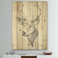 thumbnail image 2 of Designart 'Beautiful and Wild Deer II' Wildlife Animal Print on Natural Pine Wood, 2 of 3