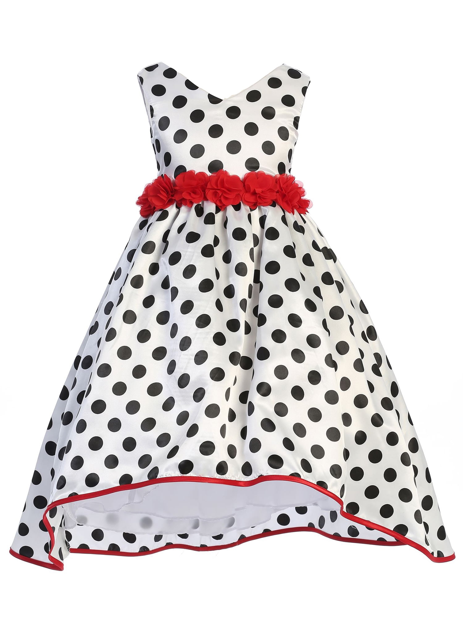 high low polka dot dress
