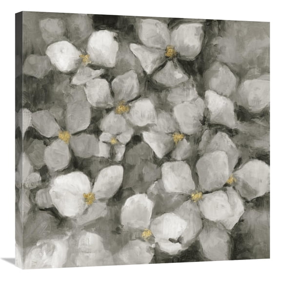 Global Gallery's 'Midnight Neutral Hydrangeas with Gold Crop' By Marilyn Hageman Stretched Canvas Wall Art