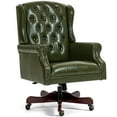 thumbnail image 2 of AVAWING Classic Boss Chair Wingback Traditional Chair High Back Faux Leather Chair Ergonomic Executive Office Chair Swivel Desk Chair, Green, 2 of 7