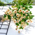thumbnail image 3 of Dalrosia 4PCS Silk Rose Long Stem Artificial Flowers Mini Rose for DIY Wedding Bouquets Centerpieces Bridal Shower Party Home Decorations,28in, 3 of 6