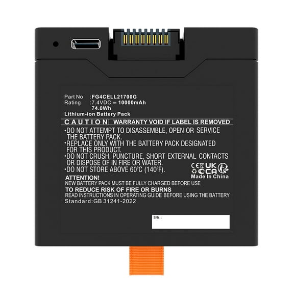 10000mAh FG4CELL21700G, FG4CELL21700H Battery for JBL Partybox Stage 320 and JBL Xtreme 4 Portable Speaker