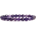 thumbnail image 1 of Bracelet Extensible en Perles Boule 8 mm en Pierre Précieuse Semi-Précieuse Agate Violette Facettée 7 Pouces Unisexe, 1 of 4