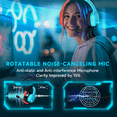 thumbnail image 4 of Wireless Gaming Headset for PS5, Switch, FONHAID Bluetooth Headphones with Microphone, 2.4GHz Wireless PS5 Headset with Microhphone, 40+H, Red&Blue, 4 of 8
