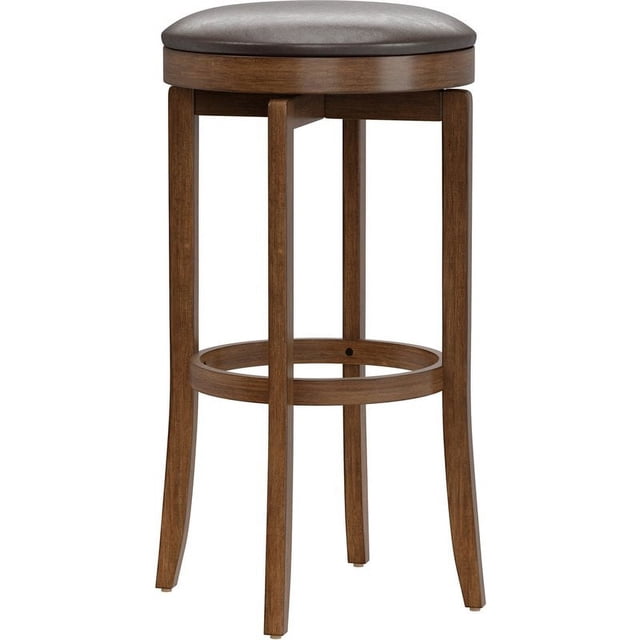 Hillsdale Brendan 31" Wood Traditional Bar Stool in Brown Finish
