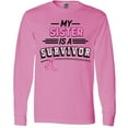 thumbnail image 3 of Inktastic My Sister is a Survivor Breast Cancer Awareness Long Sleeve T-Shirt, 3 of 5