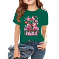 thumbnail image 2 of YunPes Girls Short Sleeve Shirts Kids Crewneck Soft T-Shirts Summer Tees 2‐13 Years Teen Y2k Cherry Printed Shirts Streetwear Dance, 2 of 8