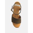 thumbnail image 5 of Daniela Genuine Suede Leather High Block Sandals, 5 of 7