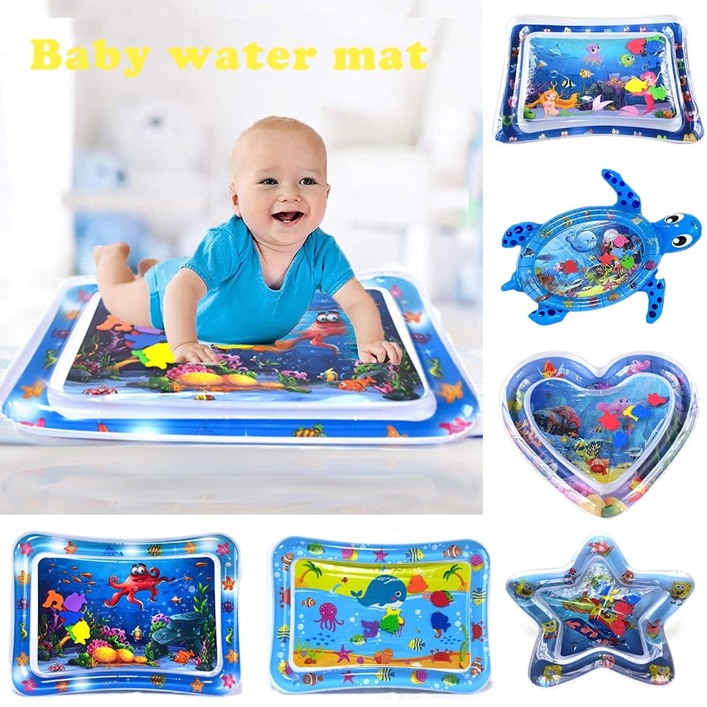 LUKAT Baby Water Play Mat Tummy Time Inflatable Mat for 3/6/9 Month Infants & Toddlers Sensory Toy Activity Center Early Development BPA Free 