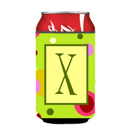 

Letter X Initial Monogram - Green Can or Bottle Hugger
