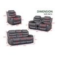 thumbnail image 7 of Pemberley Row PU Leather Gray Reclining Sofa Set Rectangular Multi-Functional, 7 of 7