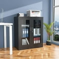 thumbnail image 4 of MIIIKO Metal Storage Cabinets, Lockable 35.4" Steel Storage Cabinet with 2 Doors and 2 Adjustable Shelves for Garage, Home, Office, 4 of 7
