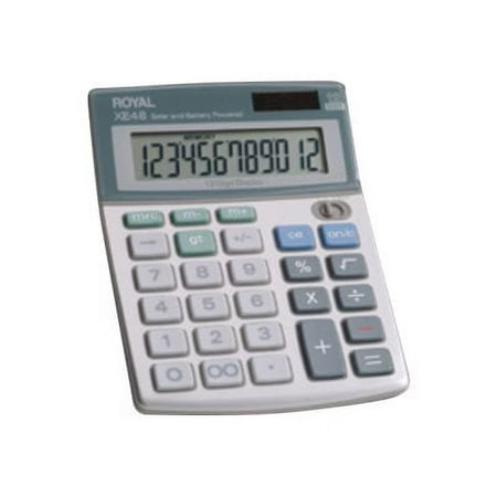 Royal XE 48 - Desktop calculator - 12 digits - solar panel, battery