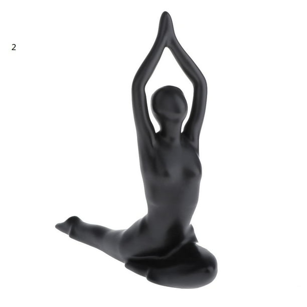 Estatuas de cerámica para meditación y yoga, figuras de yoga, adornos de mesa para spa 2