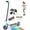 R2-Blue, variant on R2 Pro 150W Electric Scooter for Kid Age 5-12, 3 Speed Gears Max 10Mph, Magnetic Charging, Adjustable Height, 3 Color Pedal Lights, Orange