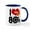 White/Navy Inside, variant on CafePress - I Love The 80'S Mug - 11 oz Ceramic Mug - Novelty Coffee Tea Cup