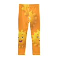 thumbnail image 2 of Girl's Legging Full-Length Colorful Print Tights For Dance Gym Everyday Wear Cartoon Sun, 2 of 8