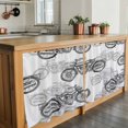 thumbnail image 6 of Black White Motorcycles Tier Curtains 36 Inch Length, Modern Hand-Painted Vehicles Cafe Short Curtains for Bathroom Over Sink, Small Kitchen Curtain Light Filtering Tiered Drapes 2 Panels 27.5"Wx36"L, 6 of 8