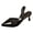 Black, variant on Sexy Kitten Heels for Women Pointed Closed Toe Slingback Sandals Glitter Leather Solid Color Casual Summer Dress Shoes Black Size 8