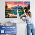 thumbnail image 5 of 8 Pack Art Acoustic Panels Sound Absorbing Mountain peak Zugspitze Summer day lake Eibsee Garmisch Partenkirchen Decorative Soundproof Wall Panels Self Adhesive for Nursery Game Room Bedroom 48"x32", 5 of 7