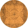 thumbnail image 1 of Ahgly Company Indoor Round Oriental Orange Traditional Area Rugs, 8' Round, 1 of 4