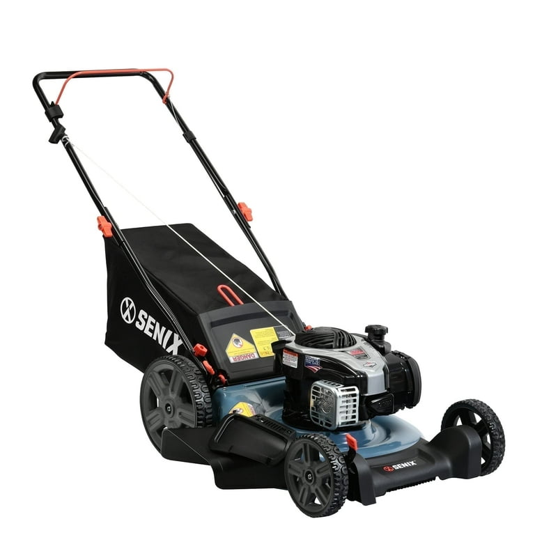 SENIX 21-Inch Lawnmower, 140cc Briggs & Stratton Engine, 3-in-1