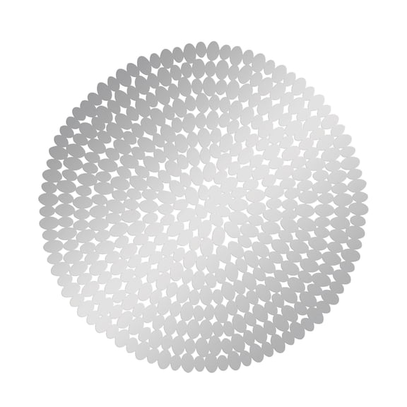 DecMode Silver Stainless Steel Metal Plate Wall Decor