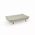 thumbnail image 4 of Corduroy Fabric Plush Futon Sofa Bed with Angled Legs, Living Room Sofa Couch Padded Tufted, Beige, 4 of 6