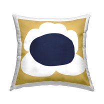 Stupell Industries Contemporary Yellow Flower Square Decorative Printed Throw Pillow, 18 x 18