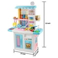 thumbnail image 3 of Kids Play Kitchen Set – Pretend Play Kitchen Toy with Realistic Lights & Sounds, Play Sink, Cutting Food & Cooking Accessories – Toddler Kitchen Playset for Boys & Girls, Birthday Gift Idea, 3 of 11