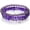Amethyst, variant on Stackable Beaded Bracelets for Women Boho Multi Layer Stretch Bracelets Natural Stone Bead Bracelet with Leaf Charm Jewelry for Women