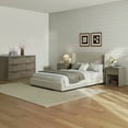 thumbnail image 2 of SICOTAS 3 Piece Farmhouse Bedroom Dresser and Nightstand Set, Fluted 6 Drawer Dresser, Nightstand Set of 2 with Drawer & Open Shelf for Living Room, Grey, 2 of 10