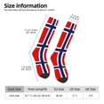 thumbnail image 3 of Norway Flag Knee High Socks for Women Long Leg Warmers Socks, 3 of 7